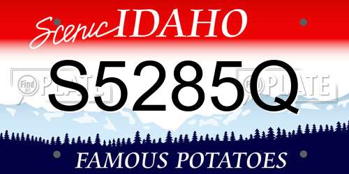 S5285Q Idaho License Plate