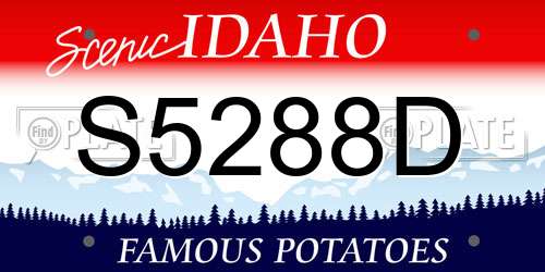 S5288D Idaho License Plate