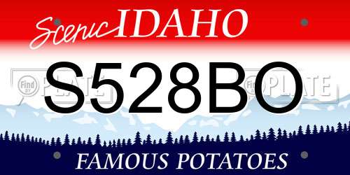 S528BO Idaho License Plate