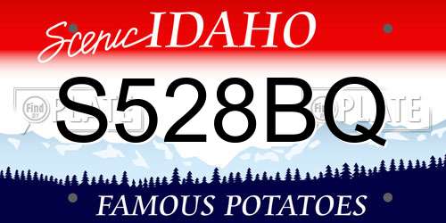 S528BQ Idaho License Plate