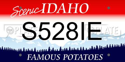 S528IE Idaho License Plate
