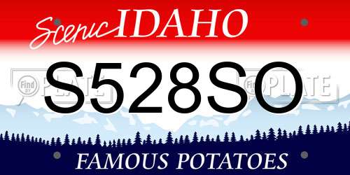 S528SO Idaho License Plate