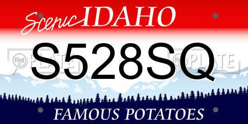 S528SQ Idaho License Plate