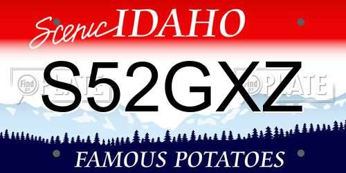 S52GXZ Idaho License Plate