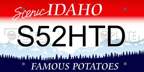 S52HTD Idaho License Plate