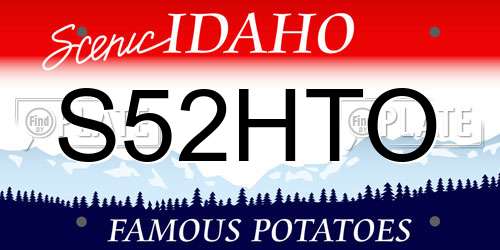 S52HTO Idaho License Plate