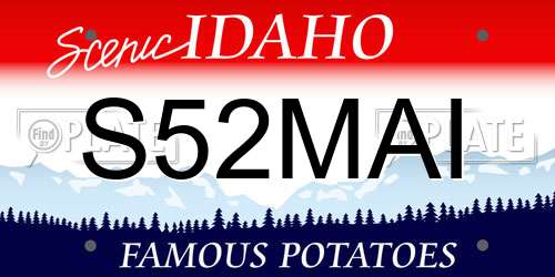 S52MAI Idaho License Plate