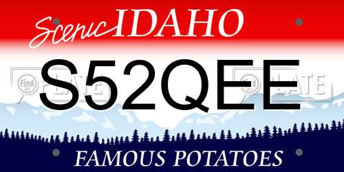 S52QEE Idaho License Plate