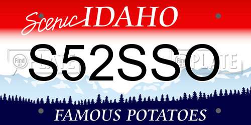 S52SSO Idaho License Plate