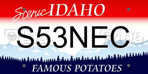 S53NEC Idaho License Plate