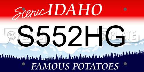 S552HG Idaho License Plate