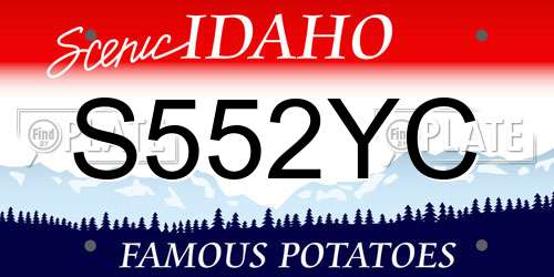 S552YC Idaho License Plate