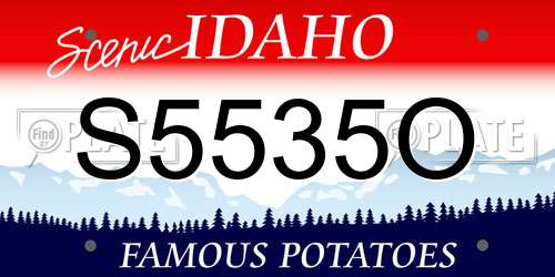S5535O Idaho License Plate