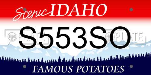S553SO Idaho License Plate