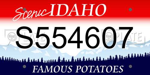 S554607 Idaho License Plate