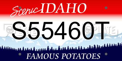 S55460T Idaho License Plate