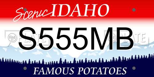 S555MB Idaho License Plate