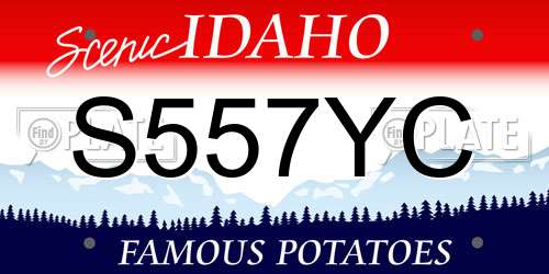 S557YC Idaho License Plate