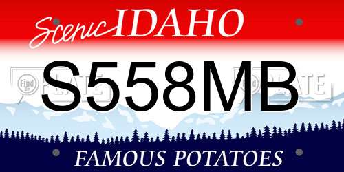S558MB Idaho License Plate