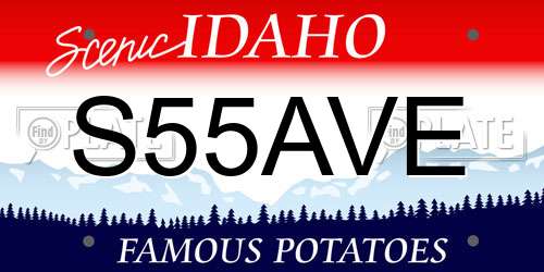 S55AVE Idaho License Plate