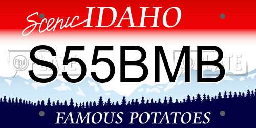 S55BMB Idaho License Plate