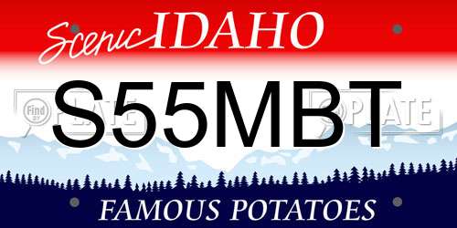 S55MBT Idaho License Plate