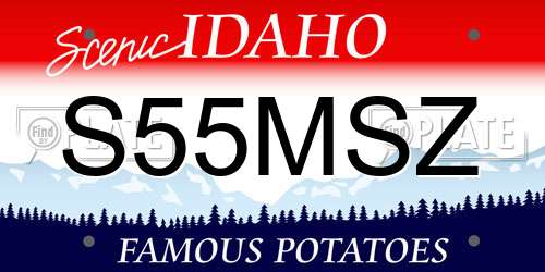 S55MSZ Idaho License Plate