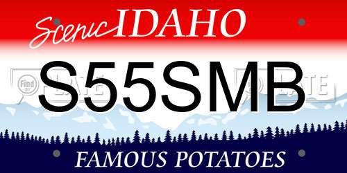 S55SMB Idaho License Plate