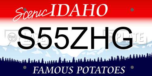 S55ZHG Idaho License Plate