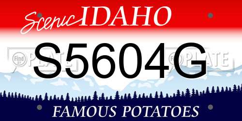 S5604G Idaho License Plate