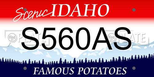 S560AS Idaho License Plate