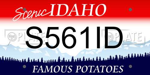 S561ID Idaho License Plate