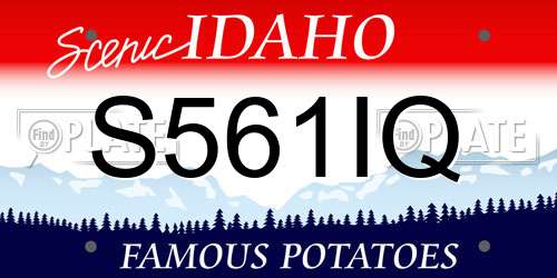 S561IQ Idaho License Plate