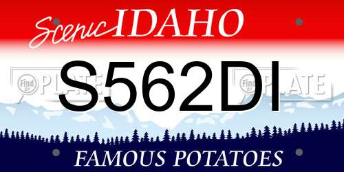 S562DI Idaho License Plate