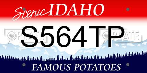 S564TP Idaho License Plate