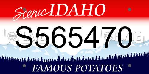S565470 Idaho License Plate