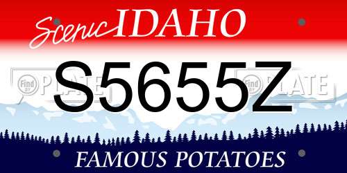 S5655Z Idaho License Plate