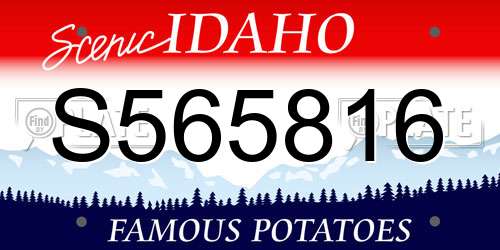 S565816 Idaho License Plate