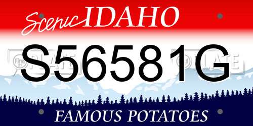 S56581G Idaho License Plate