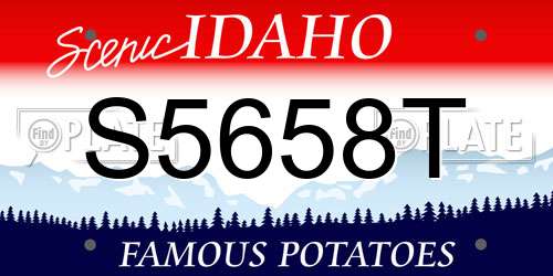 S5658T Idaho License Plate