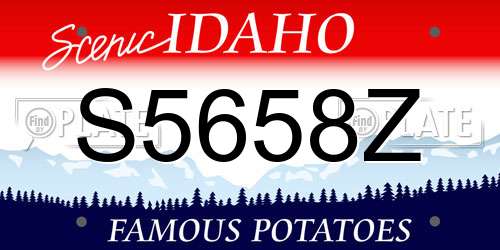 S5658Z Idaho License Plate