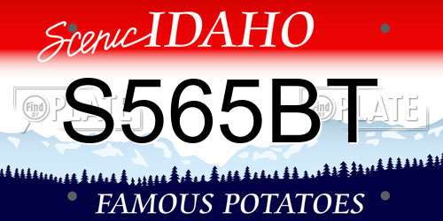 S565BT Idaho License Plate