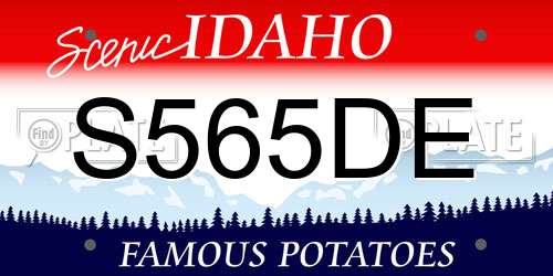 S565DE Idaho License Plate