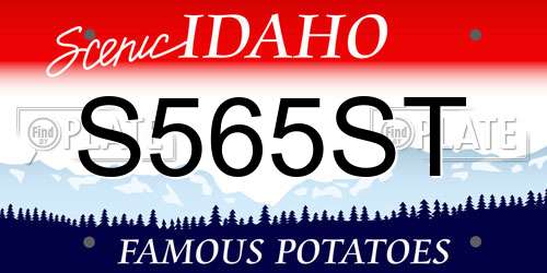 S565ST Idaho License Plate