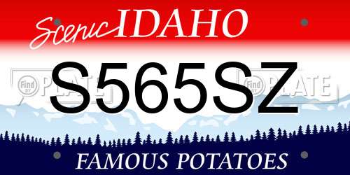 S565SZ Idaho License Plate