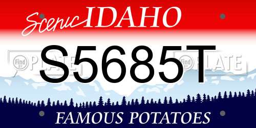 S5685T Idaho License Plate
