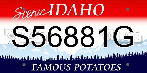 S56881G Idaho License Plate