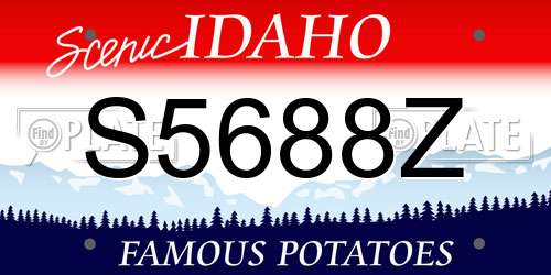 S5688Z Idaho License Plate