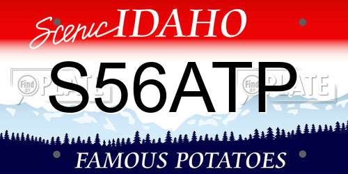 S56ATP Idaho License Plate