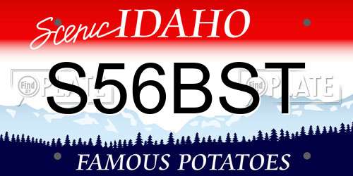 S56BST Idaho License Plate